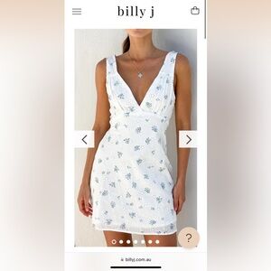 White floral dress from Billy J. Size 6, New with tags